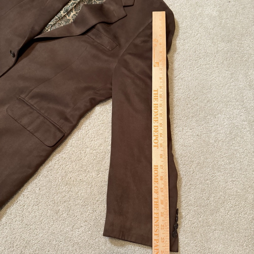 Lauren Ralph Lauren Blazer Men's‎ 43R Brown Suede Look Paisley Lining Sport Coat - Picture 10 of 10